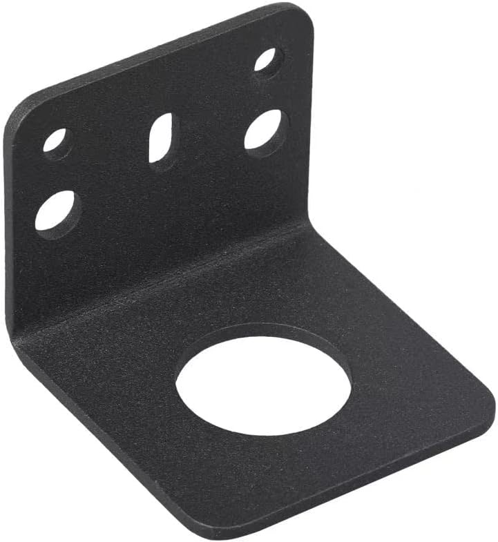 VANROUG 2 Pcs L-Bracket 1255 3/4 Hole Thick Steel Mobile Antennas Brackets for UHF VHF Coax NMO Antenna Mounts Cable Mobile Antennas (Black) - Image 4